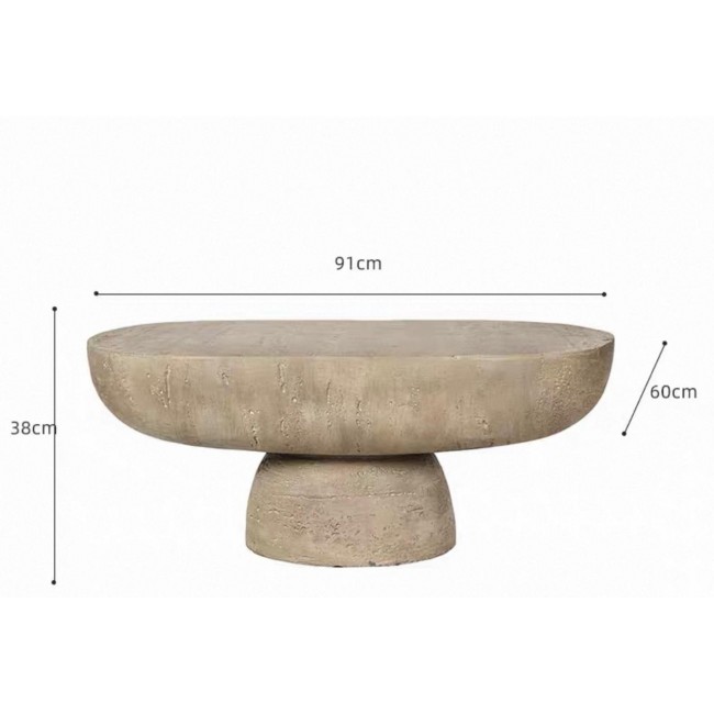 طاوله قهوه بيضاويه فاخره بتصميم عصري انيق L8488