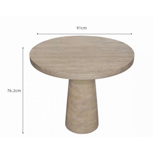 طاوله مستديره بلمسه الفخامه المعاصره الذي يبرز جمال الملمس ولونه الحجري الدافئ 8487
