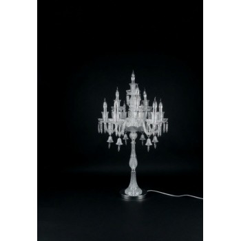 شمعدان كريستال بلمسة من الفخامة الملكية تجمع بين بريق الكريستال النقي والتصميم الكلاسيكي المتطورL9359