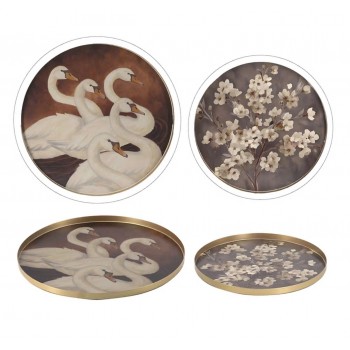 طقم صينيه تقديم يجمع بين الوظيفة العملية والجمال الفني المستوحى من الطبيعة العدد 2   L8618