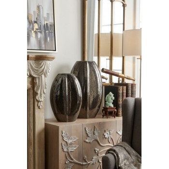 فازه سيراميك فاخره ببريق الزجاج بلمسة عصرية متوفر الحجمين L8581