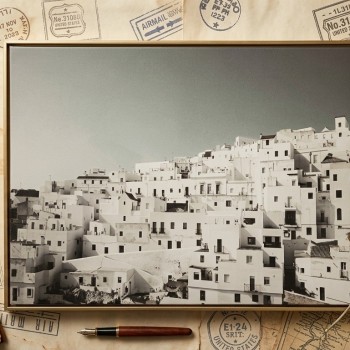 لوحة روح السفرحيث يلتقي الحنين بالفن باطار خشبي لوحة روح السفرحيث يلتقي الحنين بالفن باطار خشبي