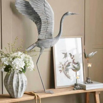 تحفه طائر معدن بتصميم ريفي كلاسيكي L8790 تحفه طائر معدن بتصميم ريفي كلاسيكي L8790