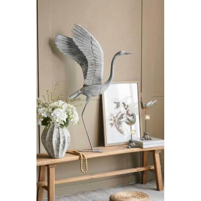 تحفه طائر معدن بتصميم ريفي كلاسيكي L8790