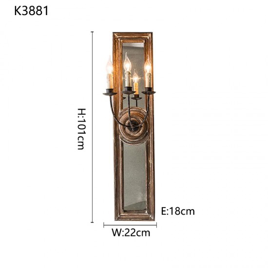 وحدة اضاءة جدارية خشب K3881