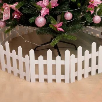 حاجز خشبي ابيض للحدائق