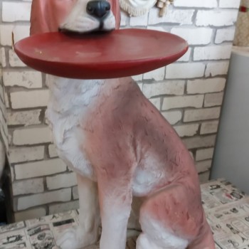 تحفة كلب حامل طبق ارتفاع 66سم ملائم لديكور 