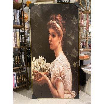 لوحة بإطار خشبي مذهب -k1