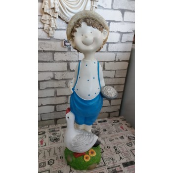 تحفه ولد وبطه ملائمه للحدائق 