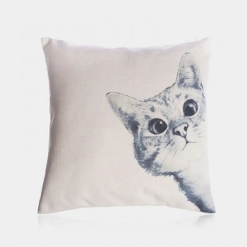 غطاء مخده برسمة قطه 