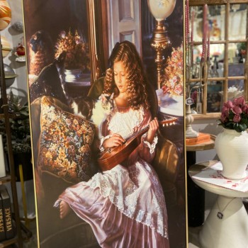 لوحه باطار خشبي كانفس ذهبي -k15 لوحه باطار خشبي كانفس ذهبي -k15