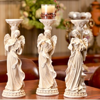 طقم تحف شمعدان 3 قطع روماني ستايل-L1492