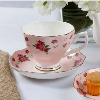 كوب وطبق مورد بنمط اروبي من سيراميك L2849 كوب وطبق مورد بنمط اروبي من سيراميك L2849