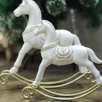 تحفة هزاز حصان سراميك متوفر الحجمين -5403 تحفة هزاز حصان سراميك متوفر الحجمين -5403