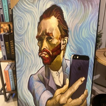 لوحه جداريه باطار اسود خشبي -k46