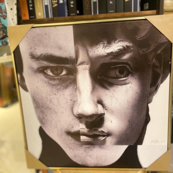 لوحه جداريه باطار خشبي ذهبي -k51