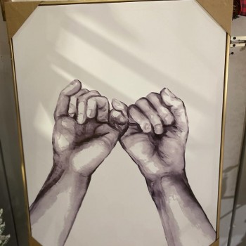 لوحه جداري باطار خشبي ذهبي k27