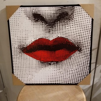 لوحه جداريه باطار خشبي اسود -k49