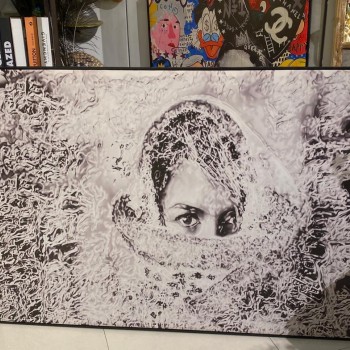 لوحه جداريه باطار اسود خشبي -47k