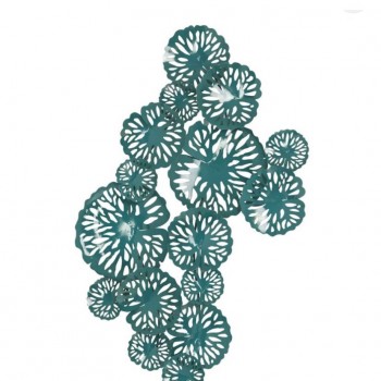 ديكور حائط بزهور معدنيه باللون التفني 