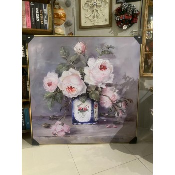 لوحه جداري باطار ذهبي خشبي k29-