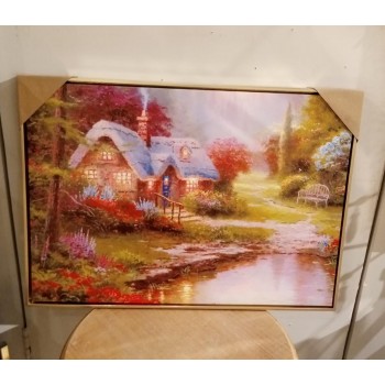 لوحه جداري باطار خشبي ذهبي -k28 لوحه جداري باطار خشبي ذهبي -k28