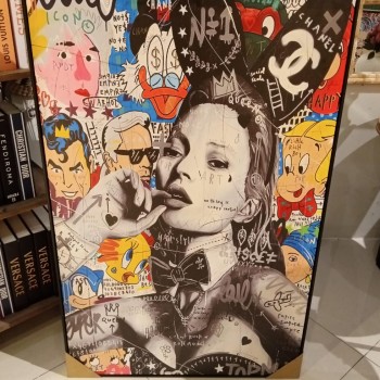 لوحه جداريه باطار خشبي اسود -k50