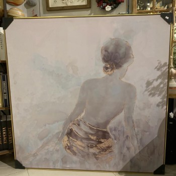 لوحه جداري باطار ذهبي خشبي -k40