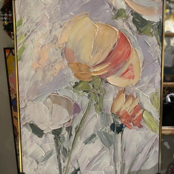 لوحهD3 باطار ذهبي خشبي L2288