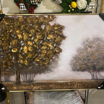 لوحهD3 باطار ذهبي خشبي2289-