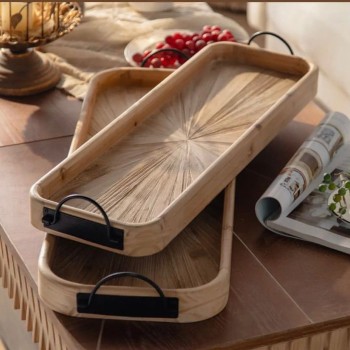 صينيه مستطيل من الخشب الفاخر لتقديم متوفر الحجمين L2564 صينيه مستطيل من الخشب الفاخر لتقديم متوفر الحجمين L2564