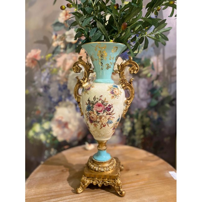 فازه بتصميم اروبي فاخر من سراميك L2981 فازه بتصميم اروبي فاخر من سراميك L2981