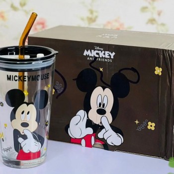 كوب زجاج ديزني بالشاليموه زجاج-L3230