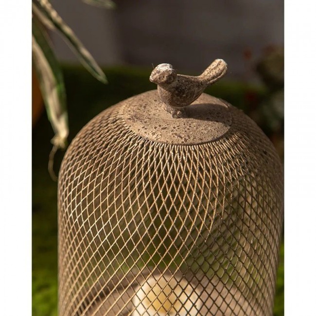 حامل شموع قفص الطيور امعتق معدني طقم  L3175