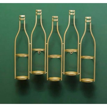 حامل قوارير جداريه معدني مذهب حامل قوارير جداريه معدني مذهب