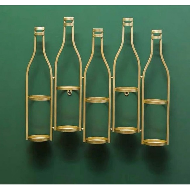 حامل قوارير جداريه معدني مذهب حامل قوارير جداريه معدني مذهب