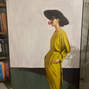 لوحه جداري باطار خشبي اسود -k21