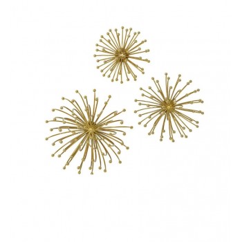 جداري معدني ذهبي طقم 3 احجام مختلفه 