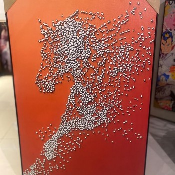 لوحه جداري باطار خشبي اسود -k22