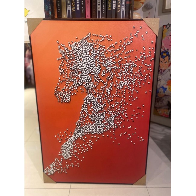 لوحه جداري باطار خشبي اسود -k22