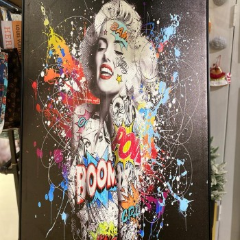 لوحه باطار خشبي اسود -k11