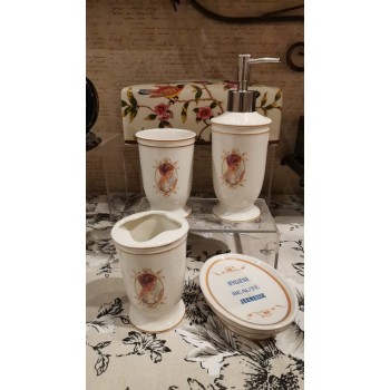 طقم مغسله 4 قطع بورسلان 