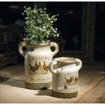 فازه سيراميك بتصميم ريفي فازه سيراميك بتصميم ريفي