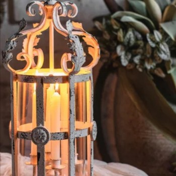 شمعدان كبير مشغول يدويا شابي شيك ستايل شمعدان كبير مشغول يدويا شابي شيك ستايل