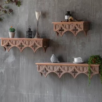 رفوف خشب حفر يدوي رفوف خشب حفر يدوي