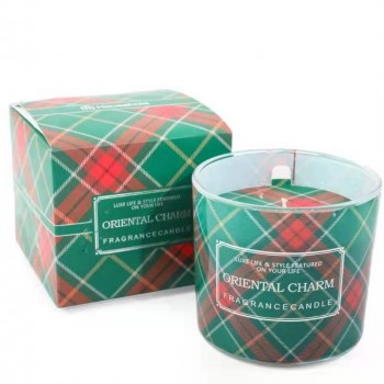 شمعه باناء زجاج بتصميم شتوي شمعه باناء زجاج بتصميم شتوي