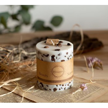 شمعه معطره فواحه بحبوب القهوه المحمصه الطبيعيه