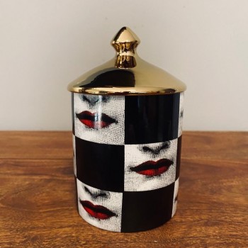 اناء سراميك بغطاء ذهبي - 2469