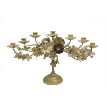 شمعدان مشغوله يدوية من المعدن المذهب فتيل ستايل 8168 شمعدان مشغوله يدوية من المعدن المذهب فتيل ستايل 8168