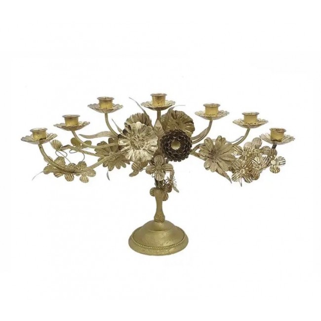 شمعدان مشغوله يدوية من المعدن المذهب فتيل ستايل 8168 شمعدان مشغوله يدوية من المعدن المذهب فتيل ستايل 8168